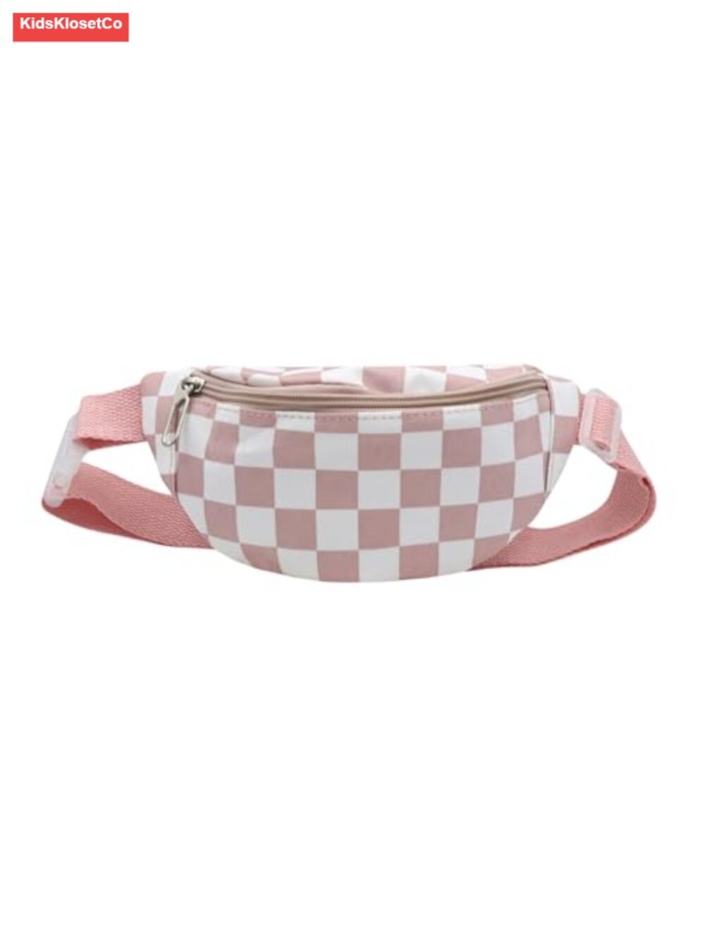 Canvas Checkered Fanny Pack with Adjustable Belt